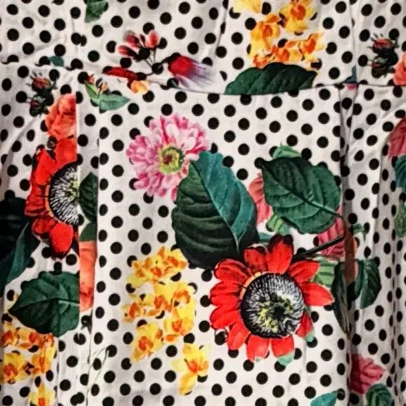 H & R London Women's Floral Polka Dot Sleeveless Knee Length‎ Dress - Picture 4 of 4